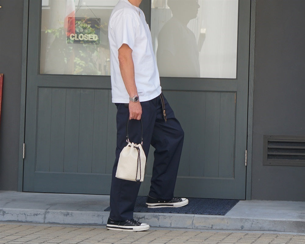 GENTIL BANDIT (LABEL NOIR) キャンバス巾着バッグ OFF WHITE