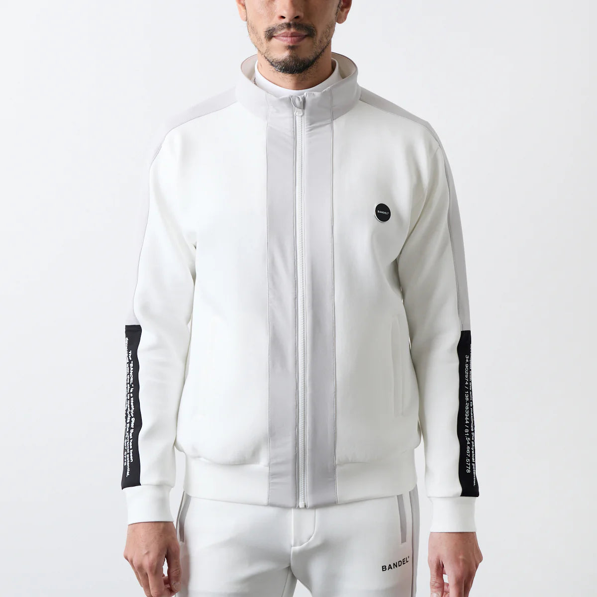 BANDEL GOLF スタンドカラー スウィッチ ジップブルゾン WHITE