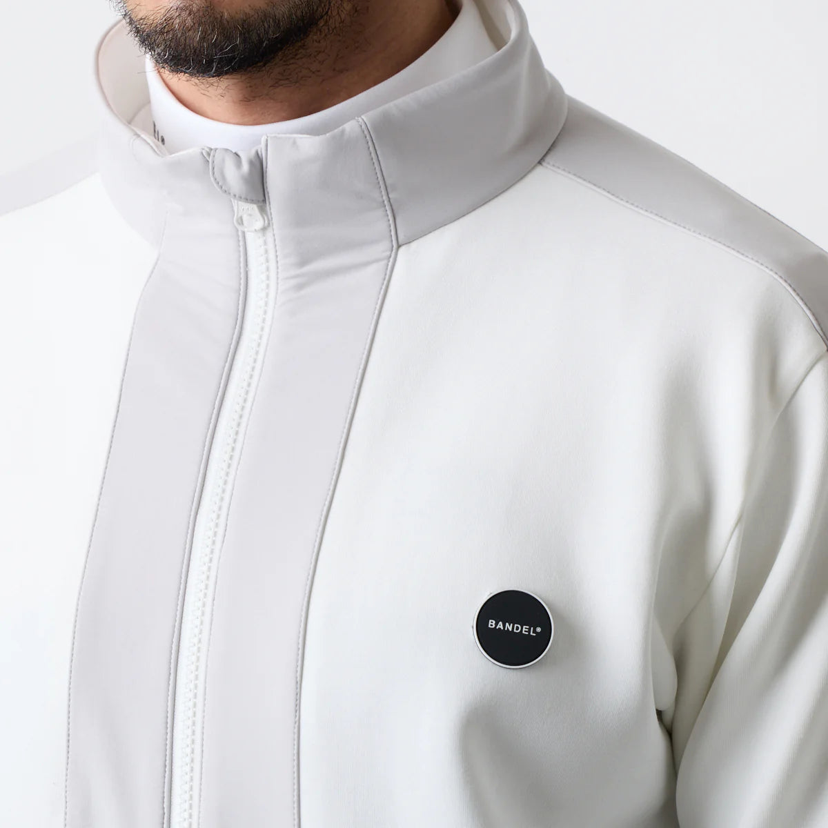BANDEL GOLF スタンドカラー スウィッチ ジップブルゾン WHITE