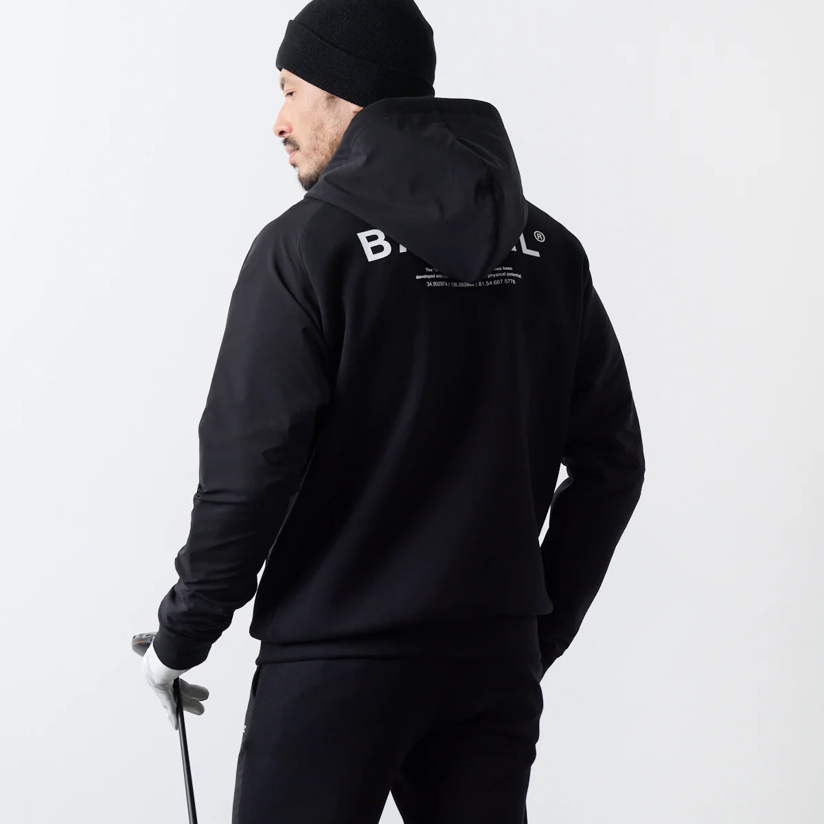 BANDEL GOLF スウィッチ ラグランスリーブ ジップフーディー BLACK