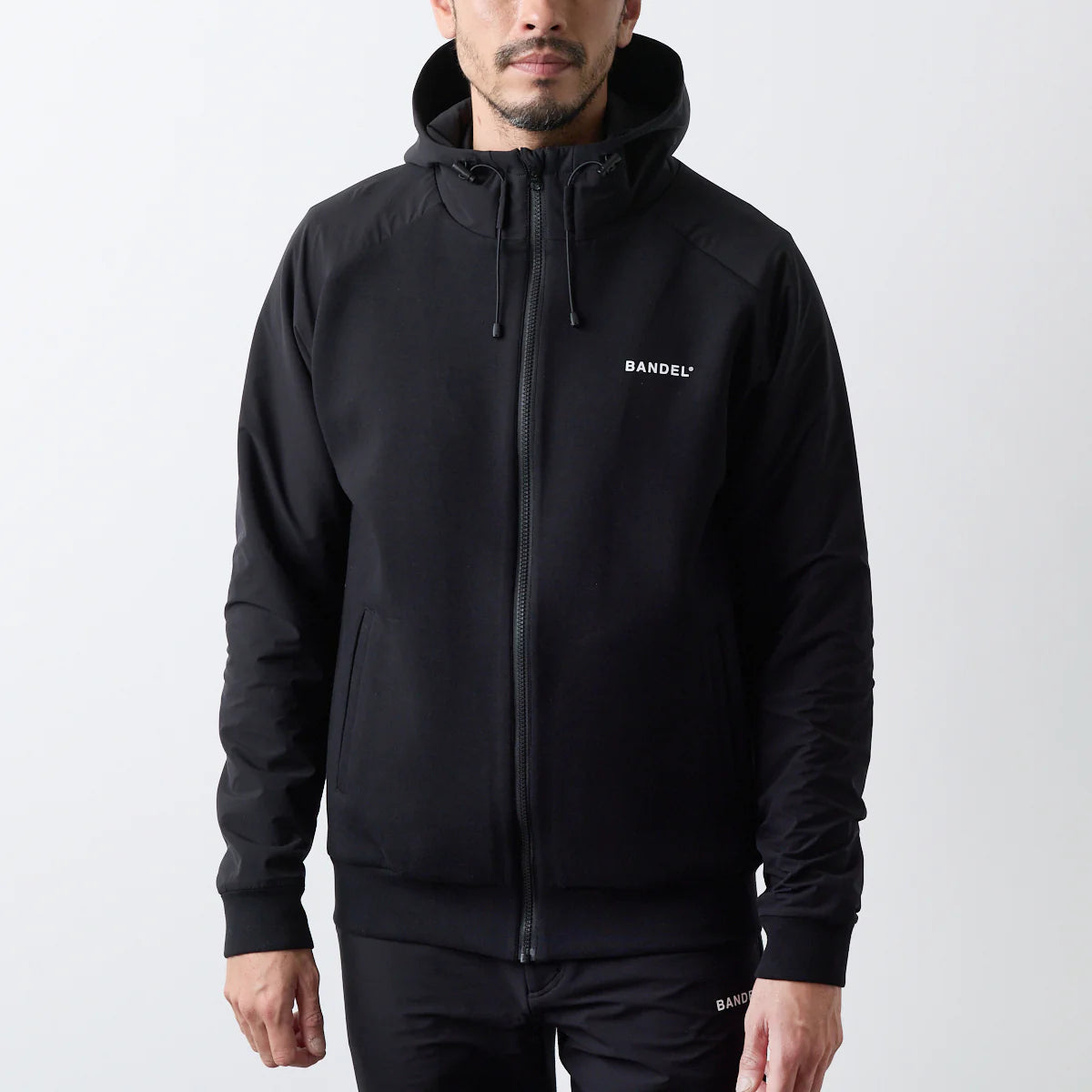 BANDEL GOLF スウィッチ ラグランスリーブ ジップフーディー BLACK