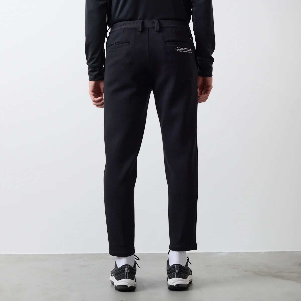 BANDEL GOLF フロントスウィッチ テーパードパンツ BLACK