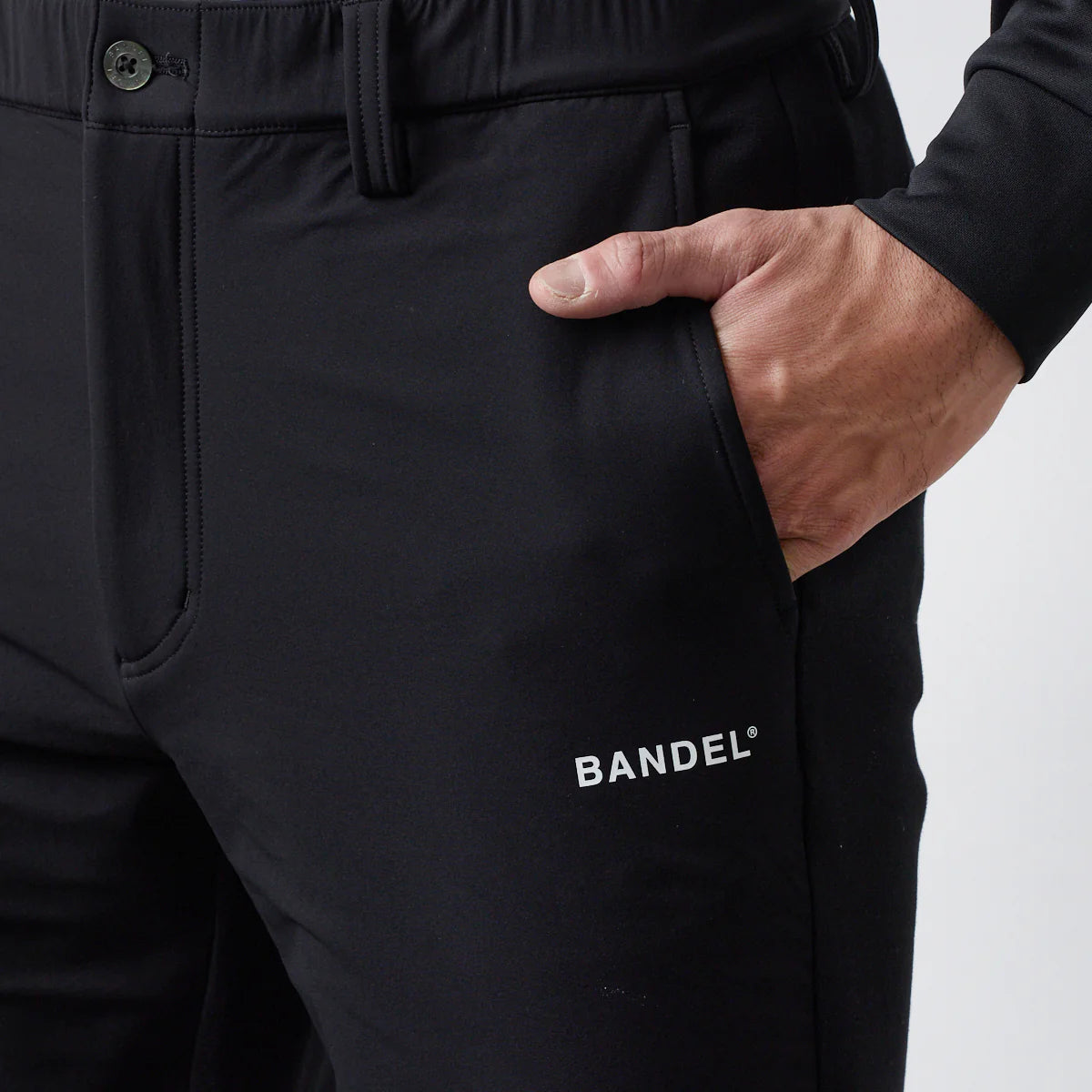 BANDEL GOLF フロントスウィッチ テーパードパンツ BLACK
