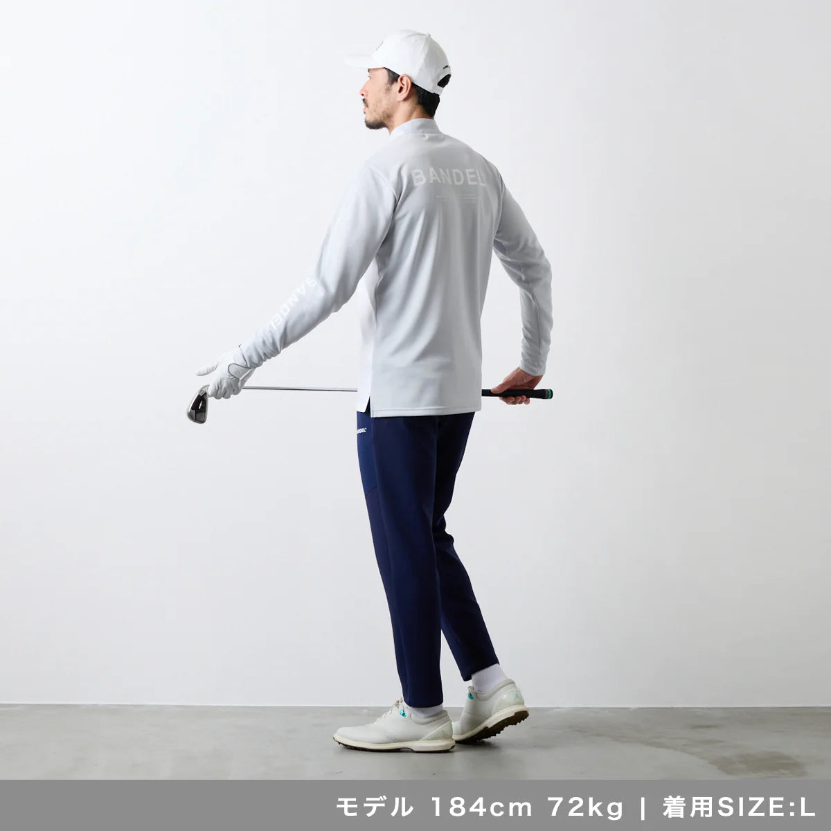 BANDEL GOLF バンデル ゴルフ チェストスウィッチ 長袖モックネック GREY