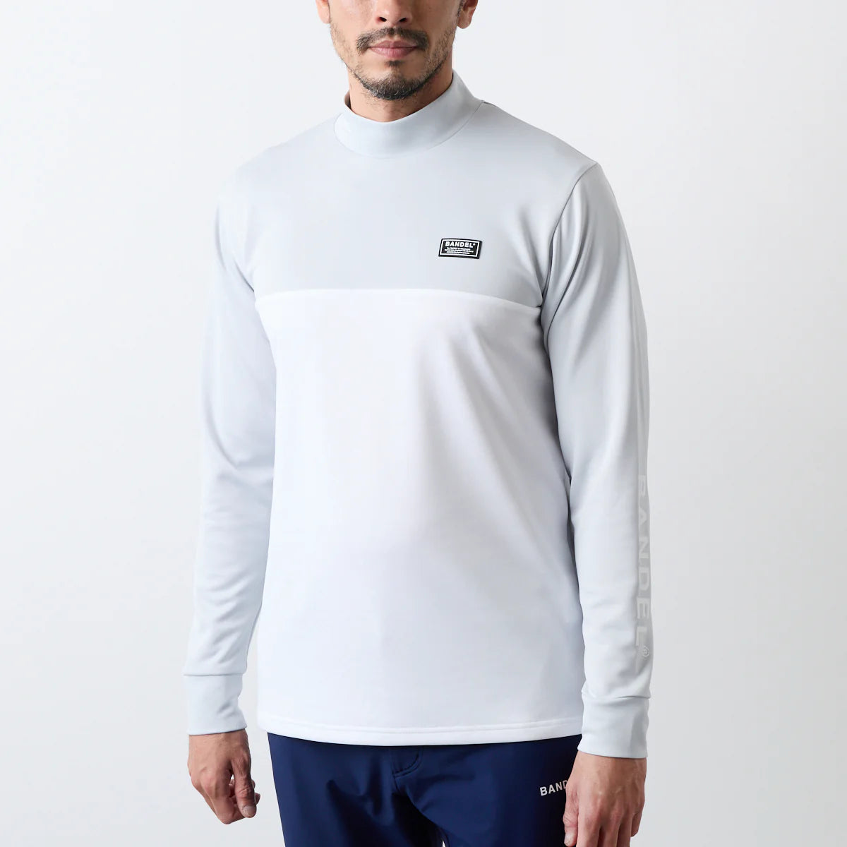 BANDEL GOLF バンデル ゴルフ チェストスウィッチ 長袖モックネック GREY