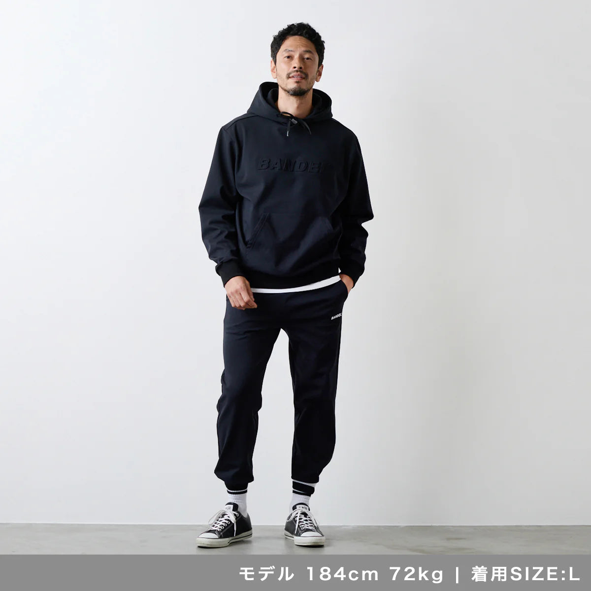 BANDEL GOLF テーパード スウェットパンツ BLACK