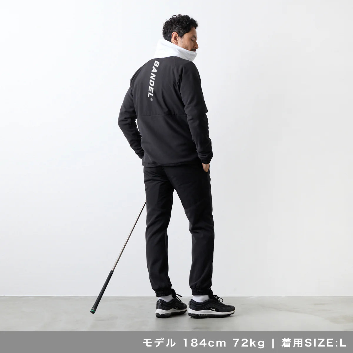 BANDEL GOLF フリースウォーム リブパンツ BLACK
