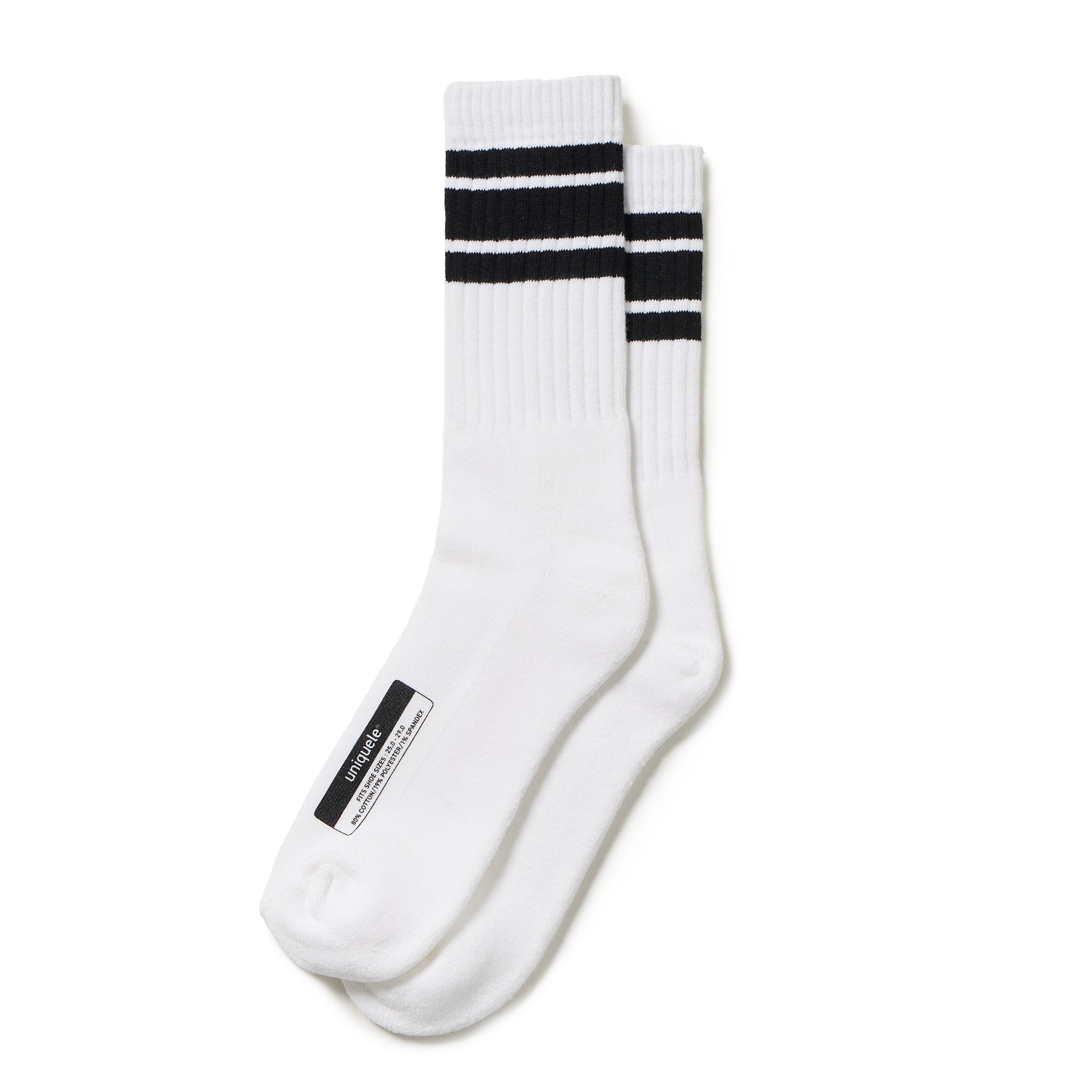 uniquele THE SOCKS WHITE/BLACK ソックス ホワイト/ブラック