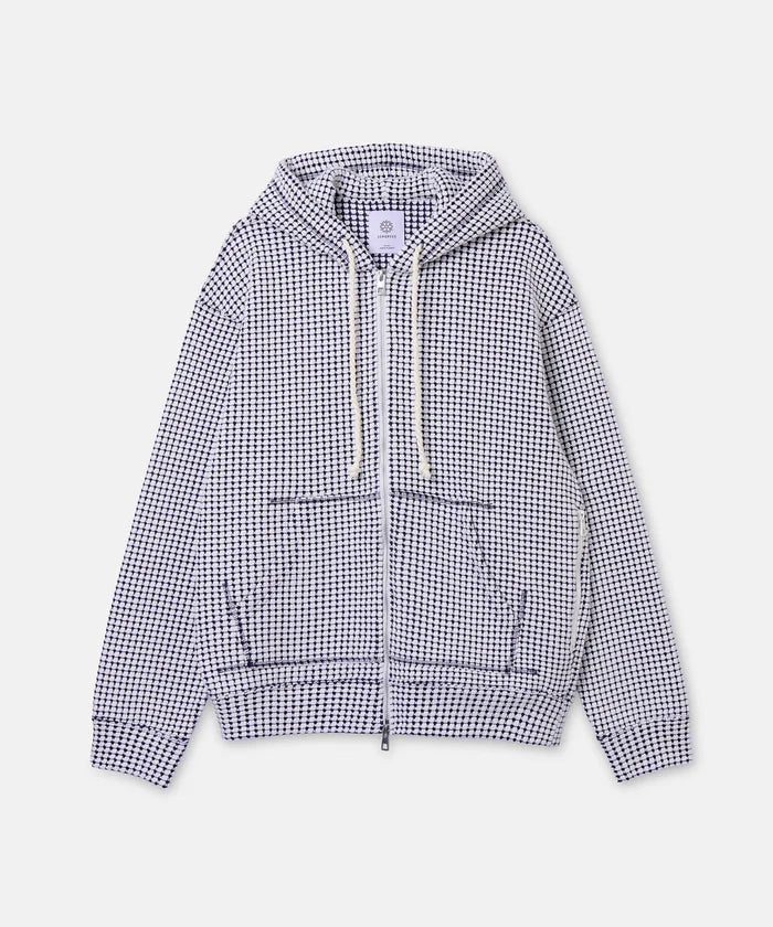 SEAGREEN BIG WAFFLE RELAX HOODIE