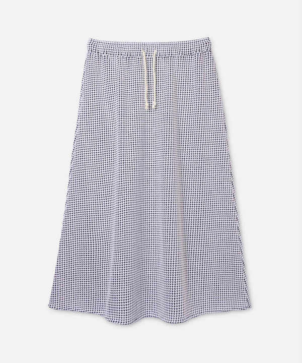 SEA GREEN BIG WAFFLE FLARE SKIRT