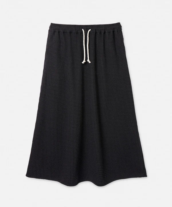 SEA GREEN BIG WAFFLE FLARE SKIRT