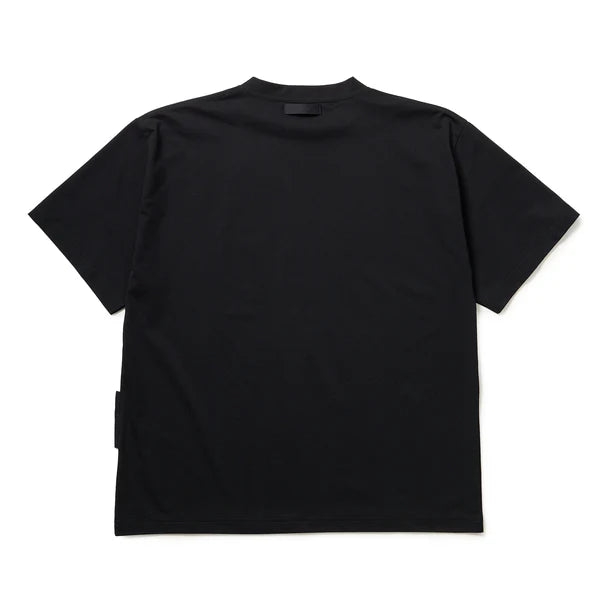 uniquele block mock neck t-shirt black SST_B