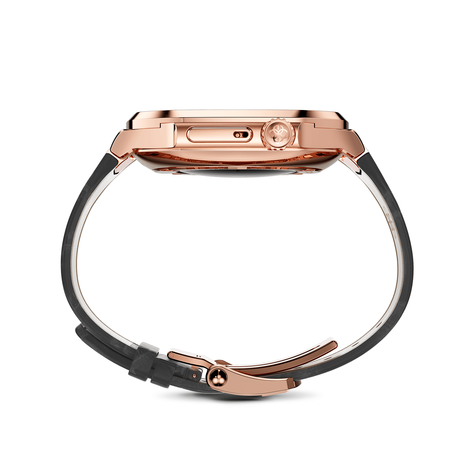 GOLDEN CONCEPT ゴールデンコンセプト Apple Watch Case - ROL45 - Rose Gold / Black ブラック