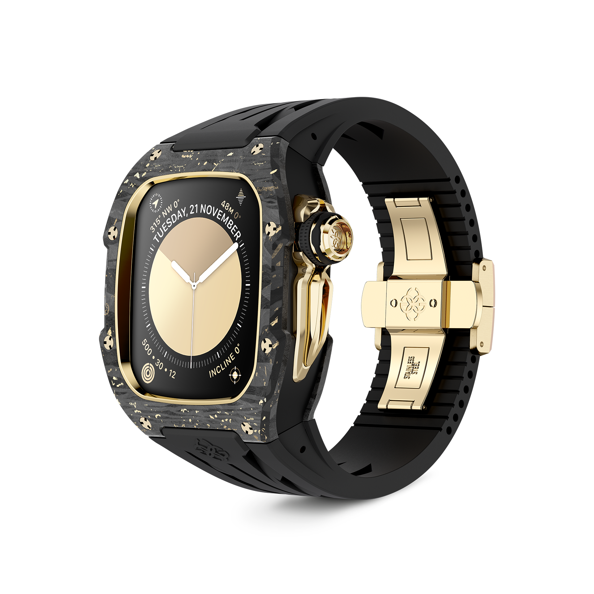 GOLDEN CONCEPT ゴールデンコンセプト Apple Watch Case / RSCIII46 - Gold Carbon カーボン ゴールド