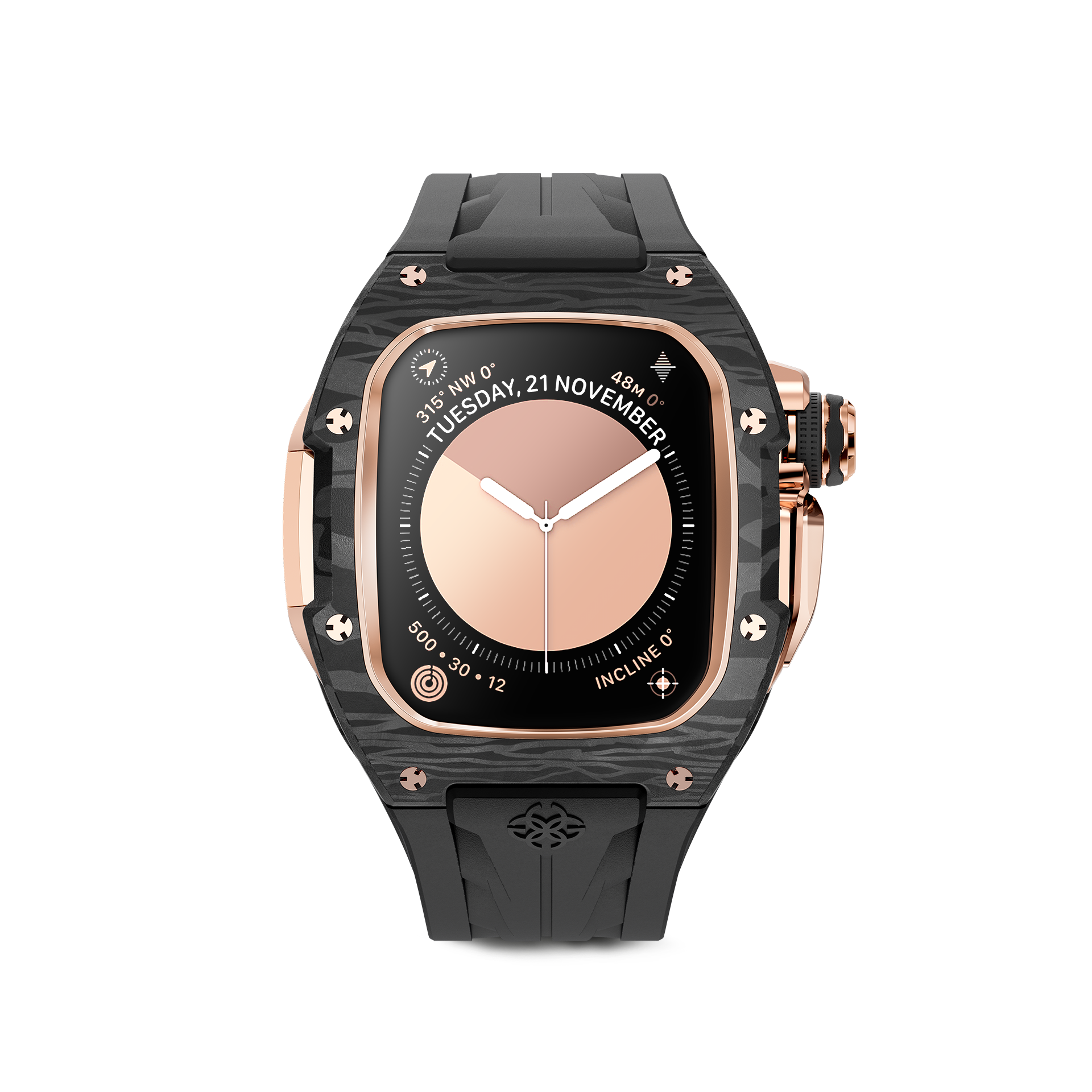 GOLDEN CONCEPT ゴールデンコンセプト Apple Watch Case / RSCIII46 - Rose Gold Carbon ローズゴールド カーボン