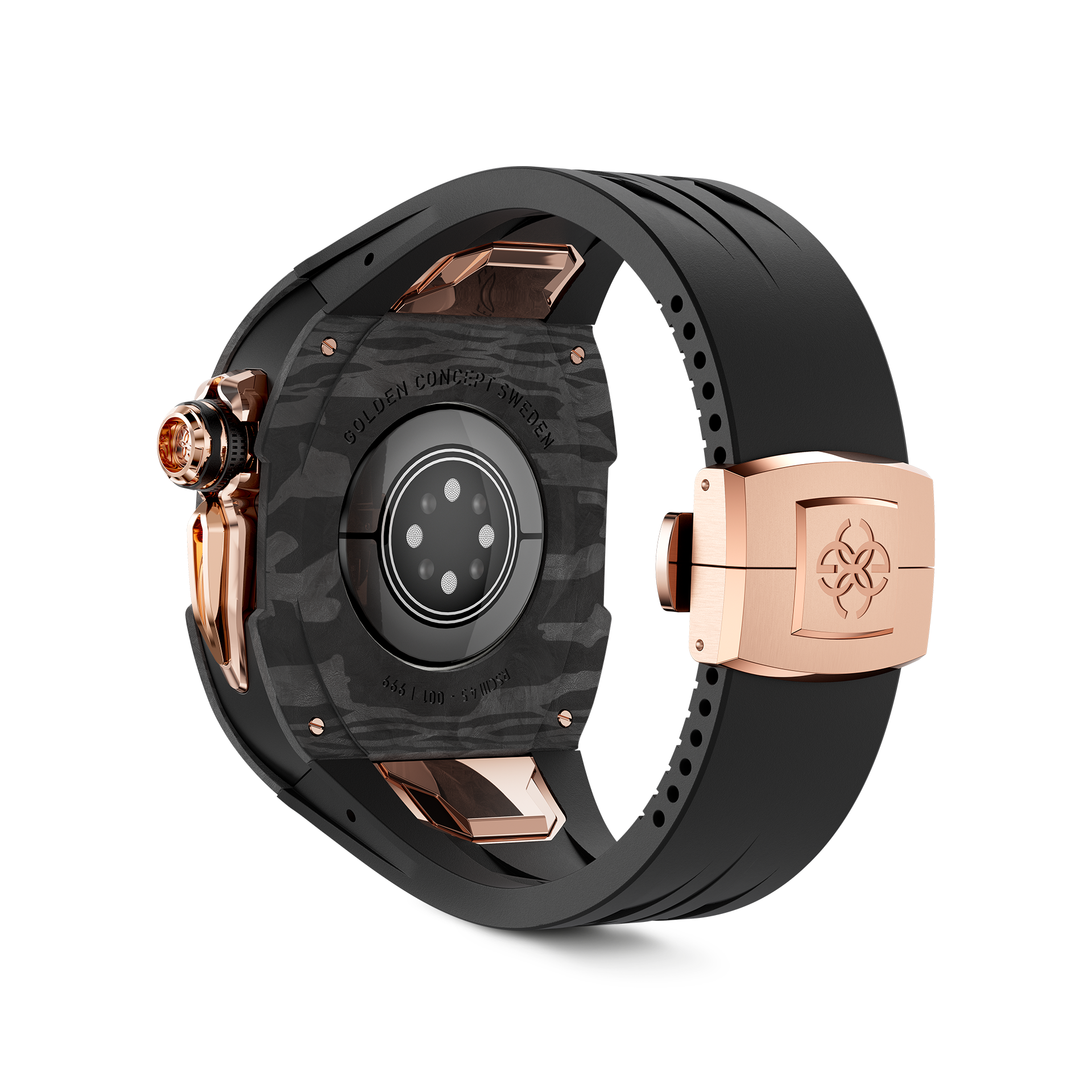 GOLDEN CONCEPT ゴールデンコンセプト Apple Watch Case / RSCIII46 - Rose Gold Carbon ローズゴールド カーボン