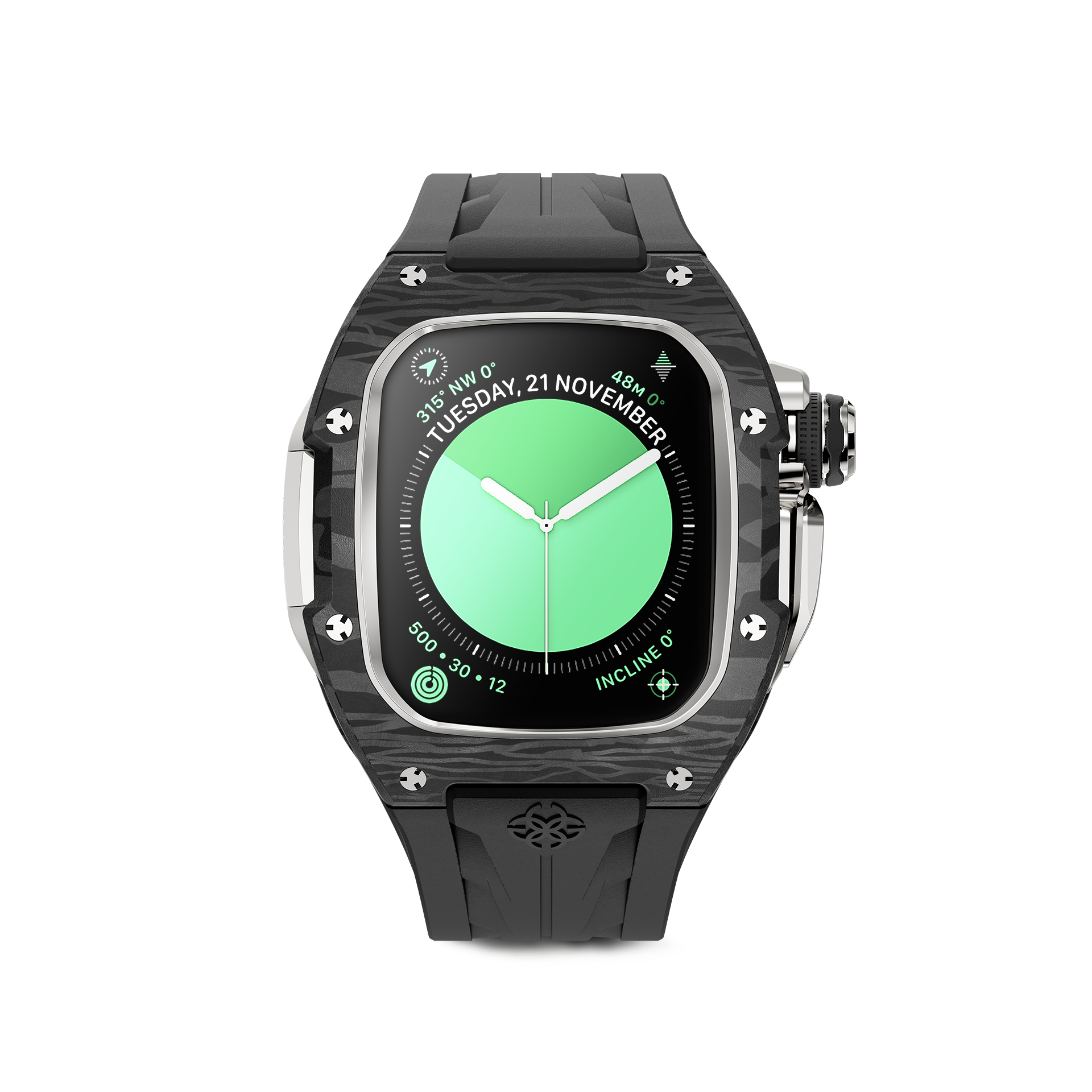 GOLDEN CONCEPT ゴールデンコンセプト Apple Watch Case / RSCIII46 - Silver Carbon シルバー カーボン