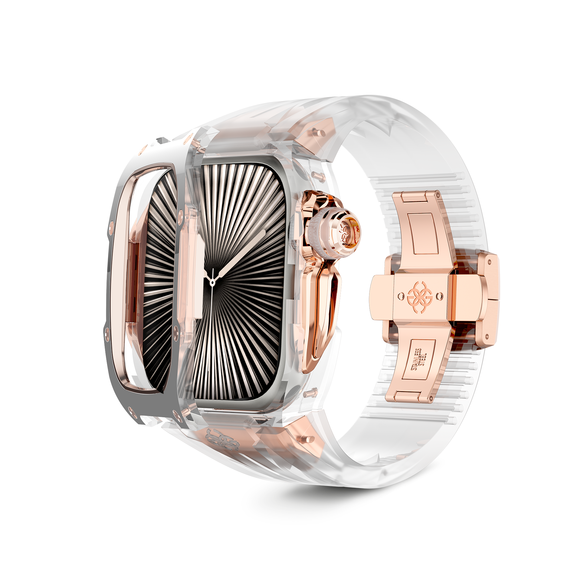 GOLDEN CONCEPT ゴールデンコンセプト Apple Watch Case / RSTRIII46 - CRYSTAL ROSE クリスタル ローズ