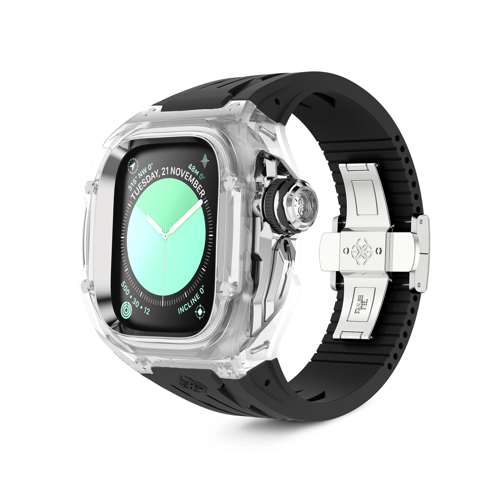 GOLDEN CONCEPT ゴールデンコンセプト Apple Watch Case / RSTRIII49 - CRYSTAL STEEL - BLACK