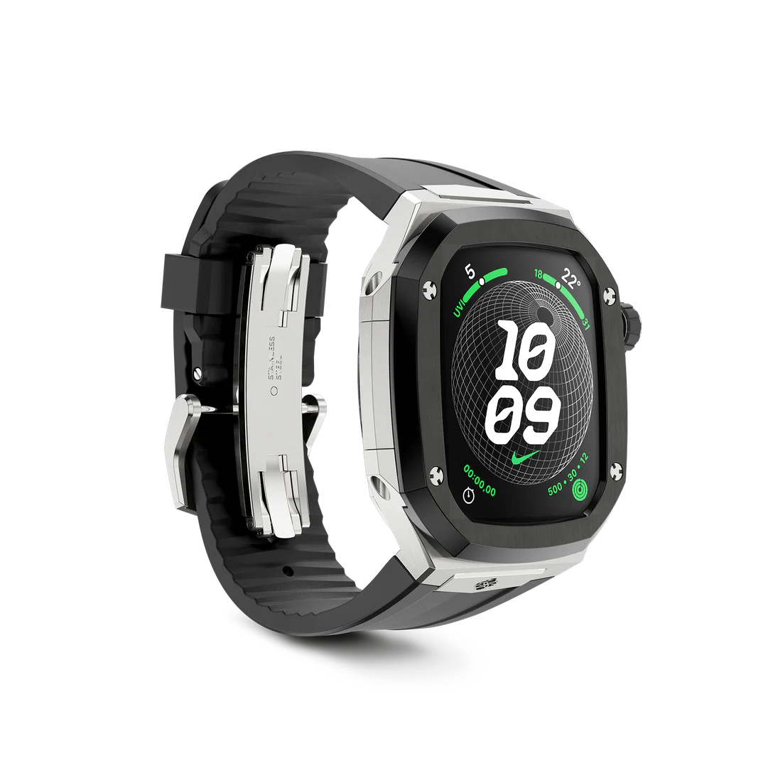 GOLDEN CONCEPT ゴールデンコンセプト Apple Watch Case - SPIII41 - Silver / Black ブラック