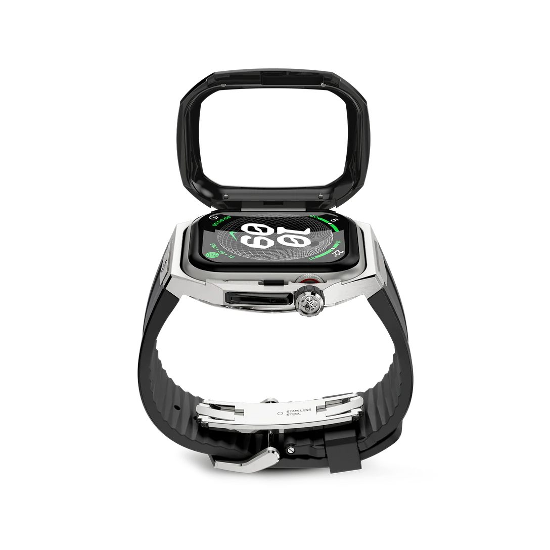 GOLDEN CONCEPT ゴールデンコンセプト Apple Watch Case - SPIII41 - Silver / Black ブラック