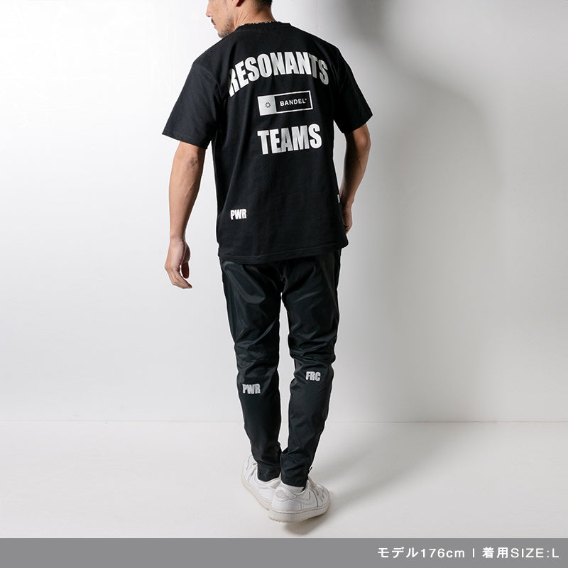 RESONANTS TEAMS ZIP LONG PANTS BAN-4SRTLP ジョガーパンツ 裾ZIP 軽量 / BLACK