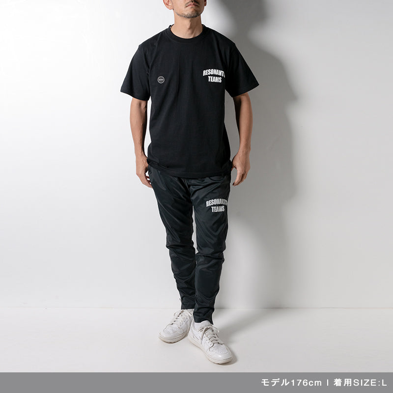 RESONANTS TEAMS ZIP LONG PANTS BAN-4SRTLP ジョガーパンツ 裾ZIP 軽量 / BLACK