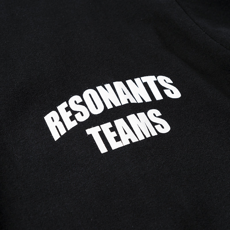 RESONANTS TEAMS S/S TEE BAN-4SRTTE Tシャツ コットン100% 型崩れ防止 / BLACK