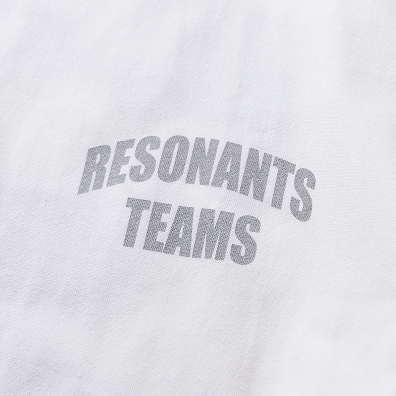 RESONANTS TEAMS S/S TEE BAN-4SRTTE Tシャツ コットン100% 型崩れ防止 / WHITE