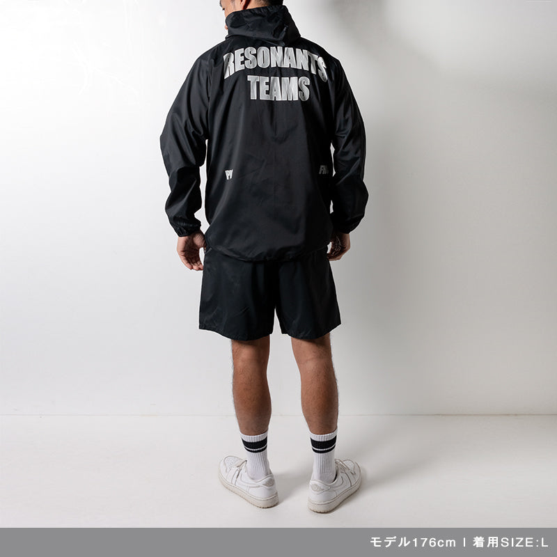 RESONANTS TEAMS ZIP HD BAN-4SRTZH フーディー 軽量 ストッパージップ / BLACK