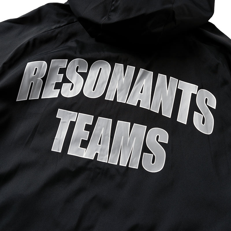 RESONANTS TEAMS ZIP HD BAN-4SRTZH フーディー 軽量 ストッパージップ / BLACK
