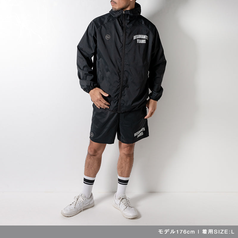 RESONANTS TEAMS ZIP HD BAN-4SRTZH フーディー 軽量 ストッパージップ / BLACK