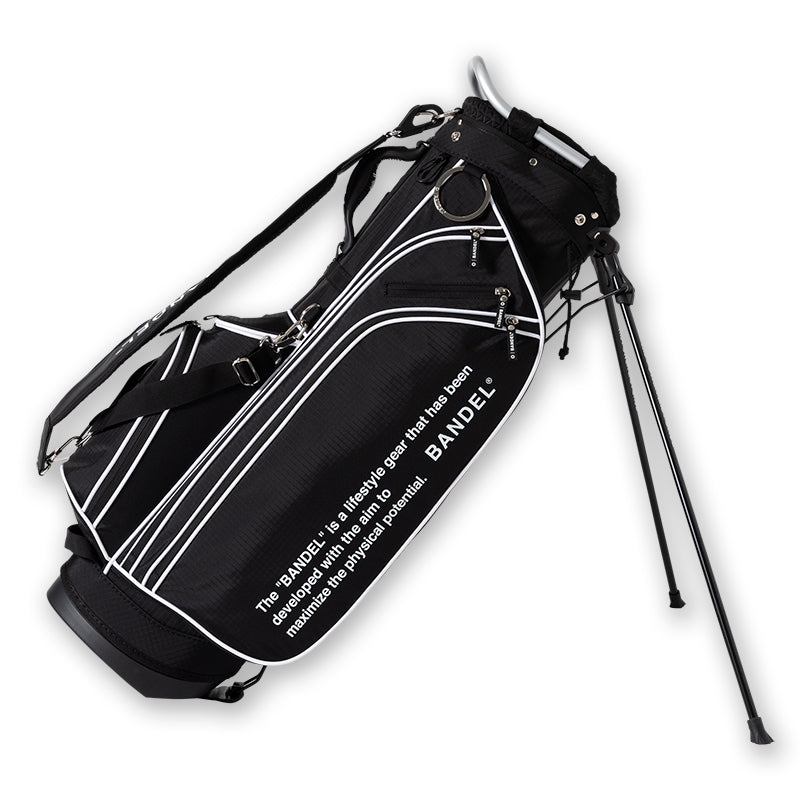 RIPSTOP STAND CADDYBAG (STANDARD EDITION) BGJ-4SCB キャディバッグ 8.5インチ スタンド仕様 軽量 / BLACKxWHITE