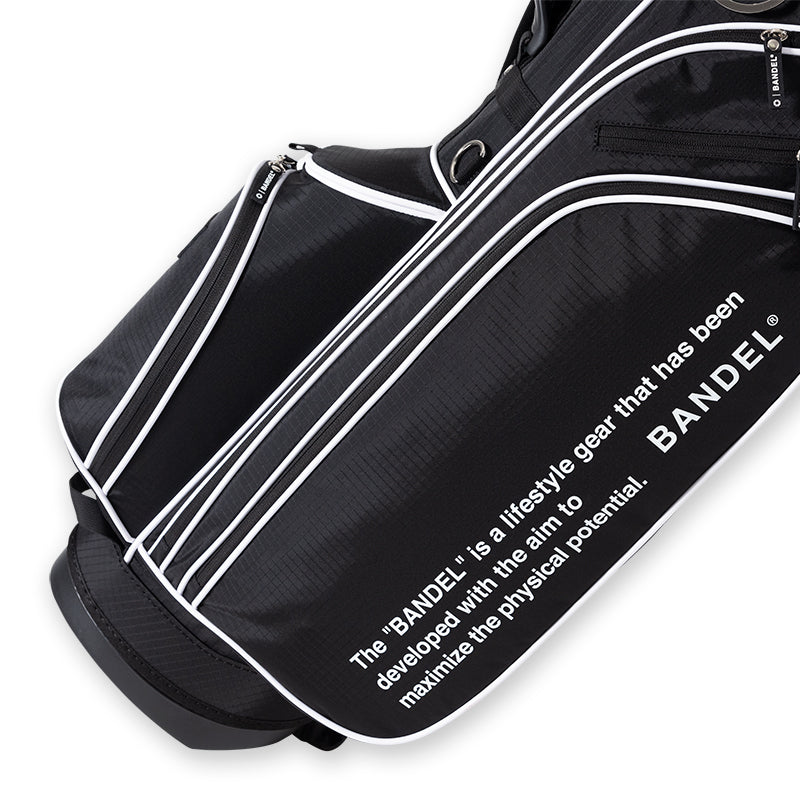RIPSTOP STAND CADDYBAG (STANDARD EDITION) BGJ-4SCB キャディバッグ 8.5インチ スタンド仕様 軽量 / BLACKxWHITE