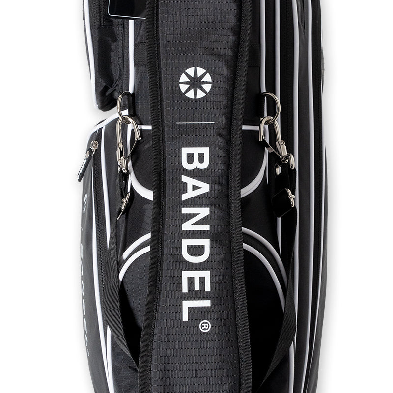 RIPSTOP STAND CADDYBAG (STANDARD EDITION) BGJ-4SCB キャディバッグ 8.5インチ スタンド仕様 軽量 / BLACKxWHITE