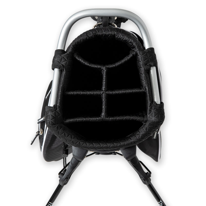 RIPSTOP STAND CADDYBAG (STANDARD EDITION) BGJ-4SCB キャディバッグ 8.5インチ スタンド仕様 軽量 / BLACKxWHITE