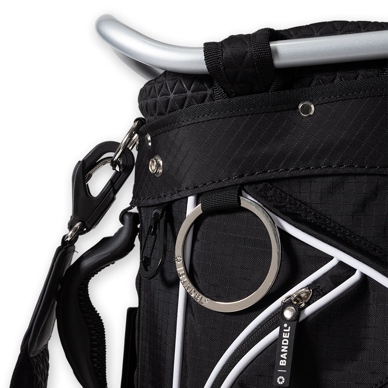 RIPSTOP STAND CADDYBAG (STANDARD EDITION) BGJ-4SCB キャディバッグ 8.5インチ スタンド仕様 軽量 / BLACKxWHITE