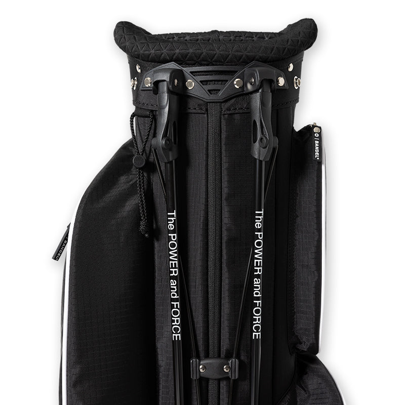 RIPSTOP STAND CADDYBAG (STANDARD EDITION) BGJ-4SCB キャディバッグ 8.5インチ スタンド仕様 軽量 / BLACKxWHITE