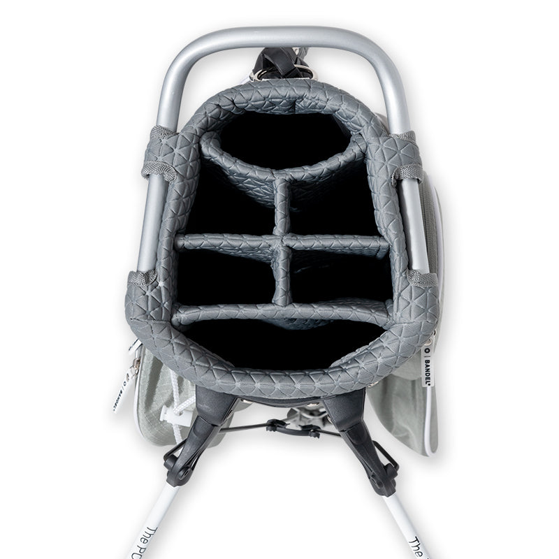 RIPSTOP STAND CADDYBAG (STANDARD EDITION) BGJ-4SCB キャディバッグ 8.5インチ スタンド仕様 軽量 / GREYxWHITE