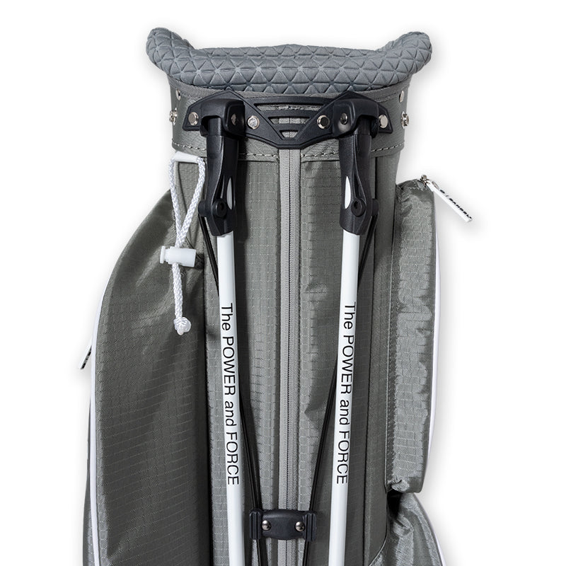 RIPSTOP STAND CADDYBAG (STANDARD EDITION) BGJ-4SCB キャディバッグ 8.5インチ スタンド仕様 軽量 / GREYxWHITE