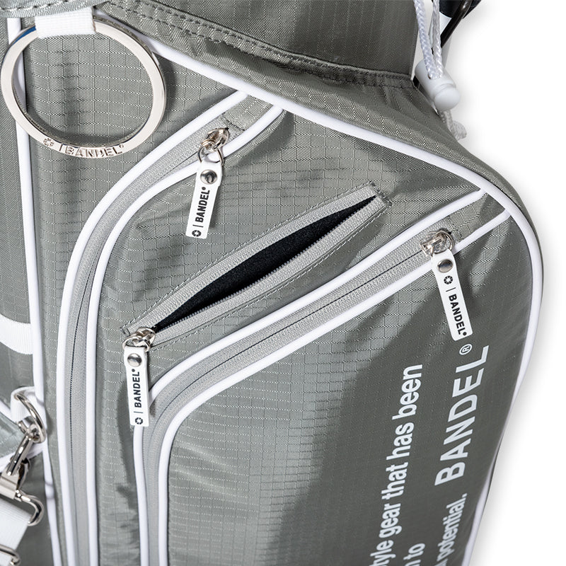 RIPSTOP STAND CADDYBAG (STANDARD EDITION) BGJ-4SCB キャディバッグ 8.5インチ スタンド仕様 軽量 / GREYxWHITE