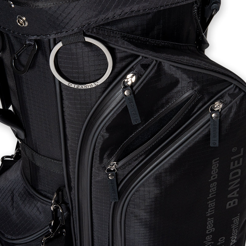 RIPSTOP STAND CADDYBAG (BLACK EDITION) BGJ-4SCB キャディバッグ 8.5インチ スタンド仕様 軽量 / BLACKxBLACK