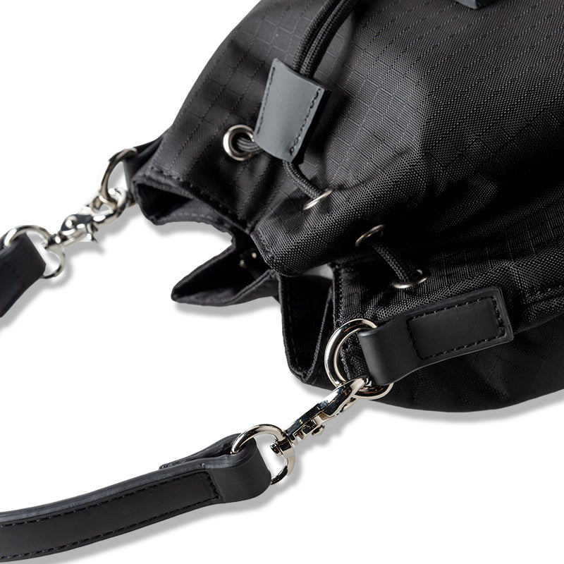 RIPSTOP HANDLE KINCHAKU BGJ-4SKCK 巾着 軽量 / BLACK×WHITE