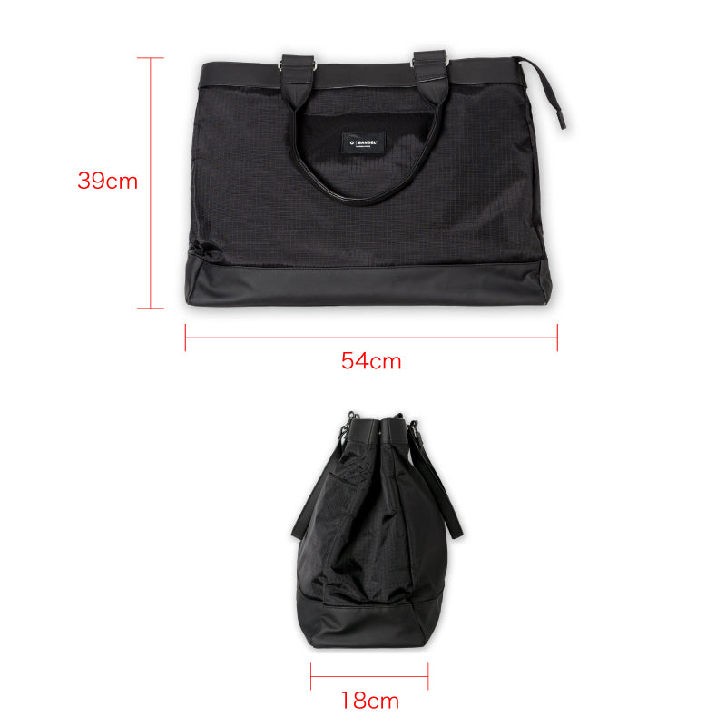 RIPSTOP TOTE CLUB BAG BGJ-4STCB トート ビッグサイズ 軽量 / BLACK×WHITE