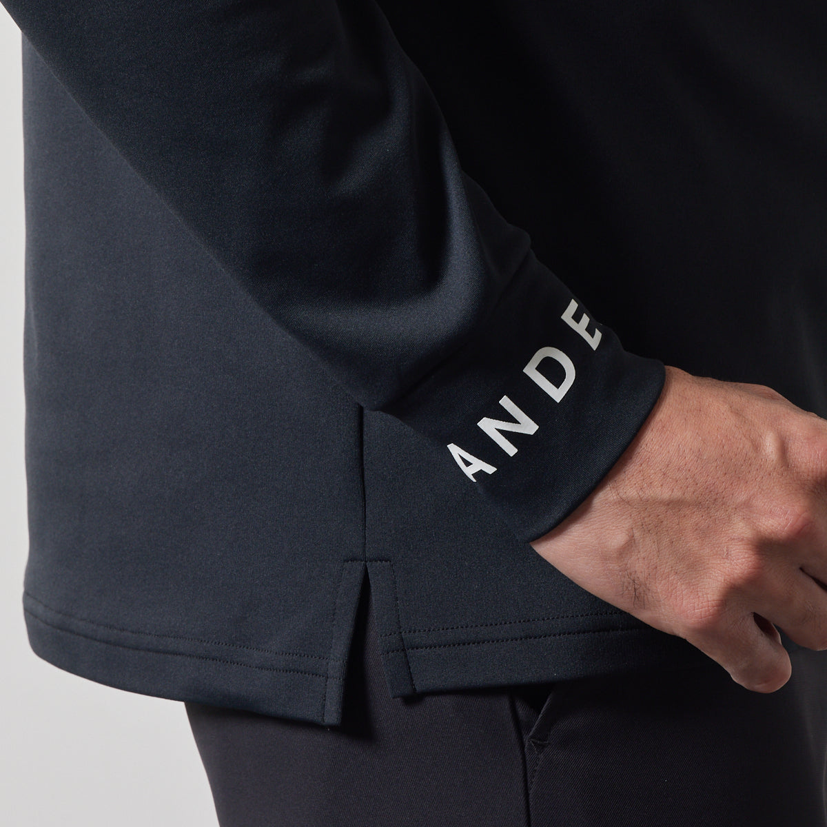 BASIC LOGO L/S MOCK NECK SHIRTS BGS-4ABLMC モックネックシャツ ハイストレッチ 保温 UVカット / BLACK