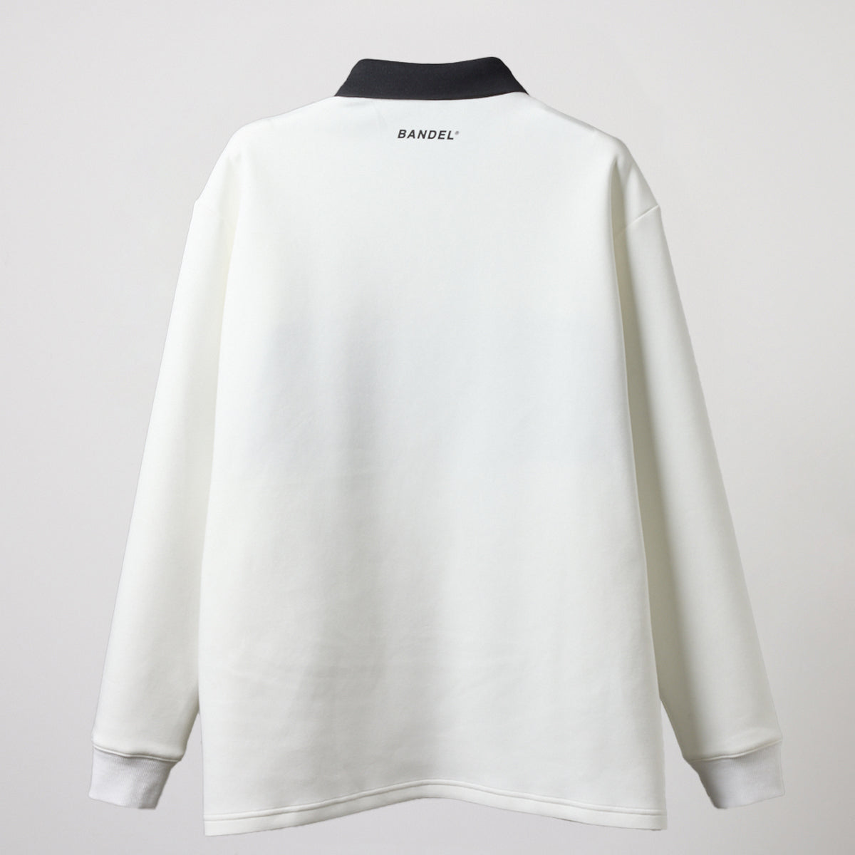 COLOR BLOCK L/S RUGBY POLO BGS-4ACBRP 軽量 保温 伸縮性 ルーズフィット / WHITE×BLACK