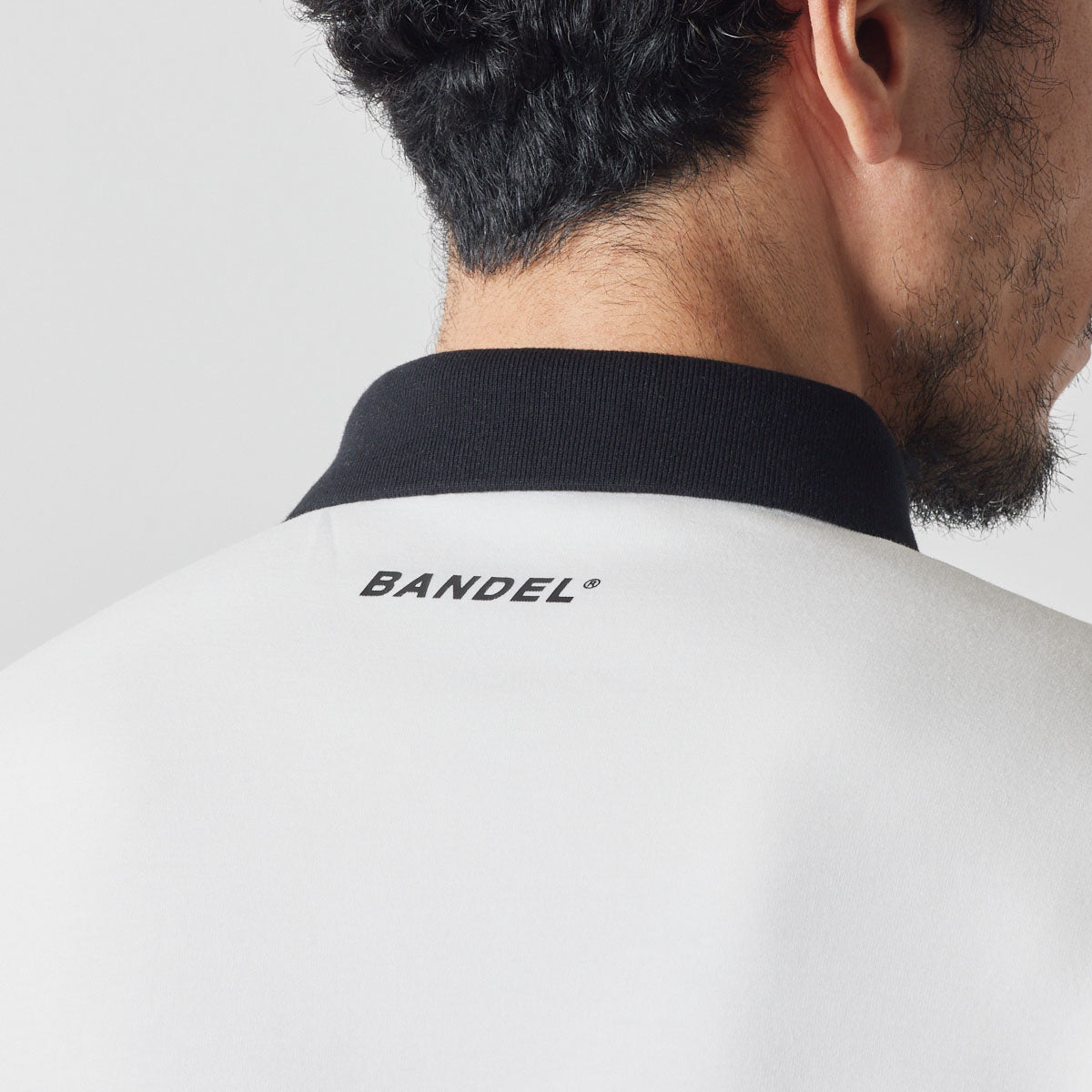 COLOR BLOCK L/S RUGBY POLO BGS-4ACBRP 軽量 保温 伸縮性 ルーズフィット / WHITE×BLACK
