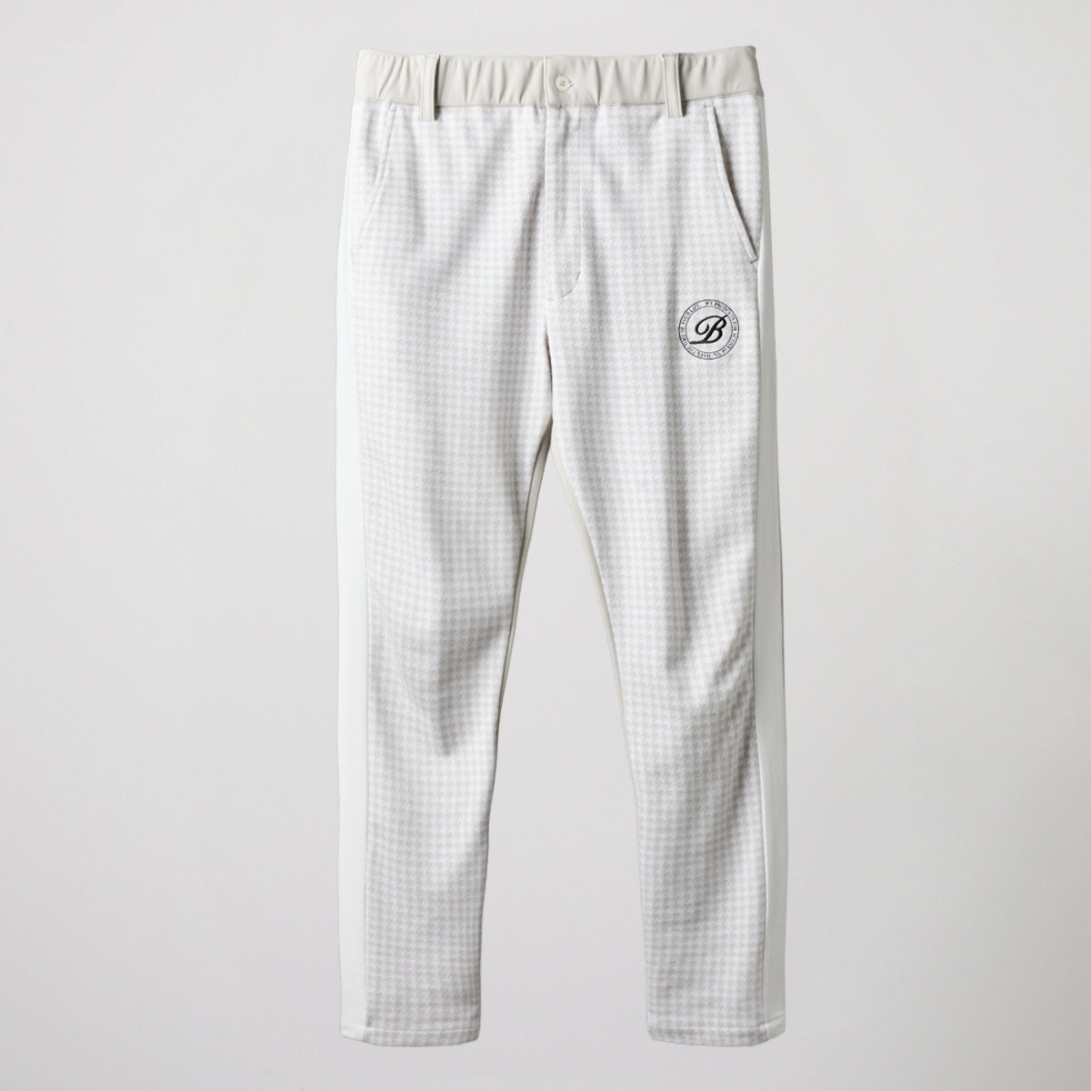 HOUNDSTOOTH BICOLOR TAPERED PANTS BGS-4AHBTP テーパードパンツ 4wayストレッチ 脚長効果 発熱素材 セットアップ / GREIGE