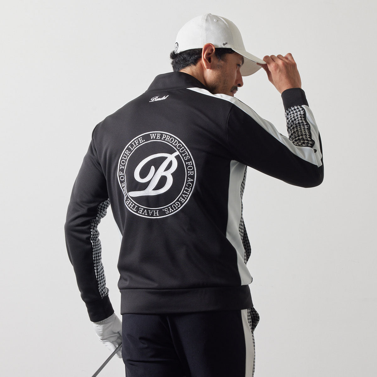 HOUNDSTOOTH BICOLOR BLOUSON BGS-4AHTBB ブルゾン 新素材 軽量 / BLACK