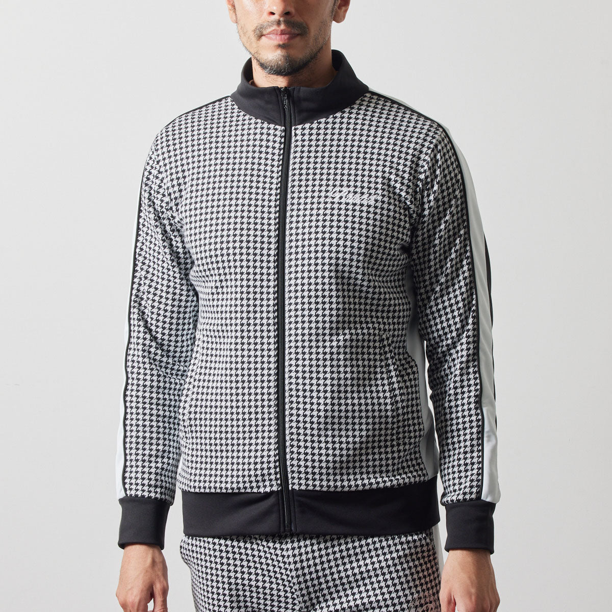 HOUNDSTOOTH BICOLOR BLOUSON BGS-4AHTBB ブルゾン 新素材 軽量 / BLACK